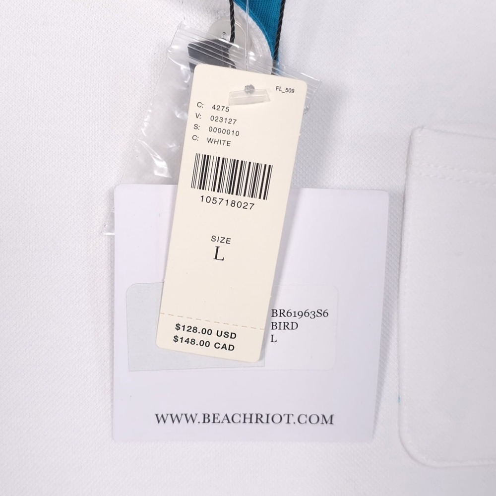 ANTHROPOLOGIE BEACH RIOT Women's New LARGE Minette Dress White Blue Polo Pleated - Picture 12 of 13